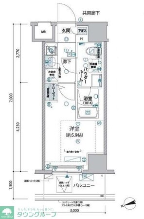 ヴァローレ松戸フィーロの物件間取画像